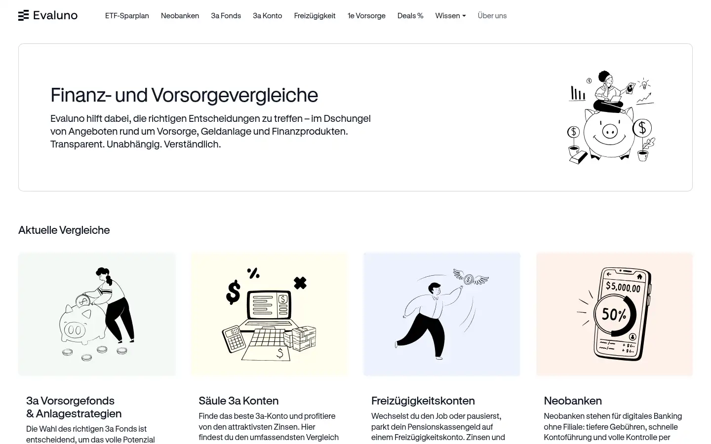 Screenshot of evaluno.ch