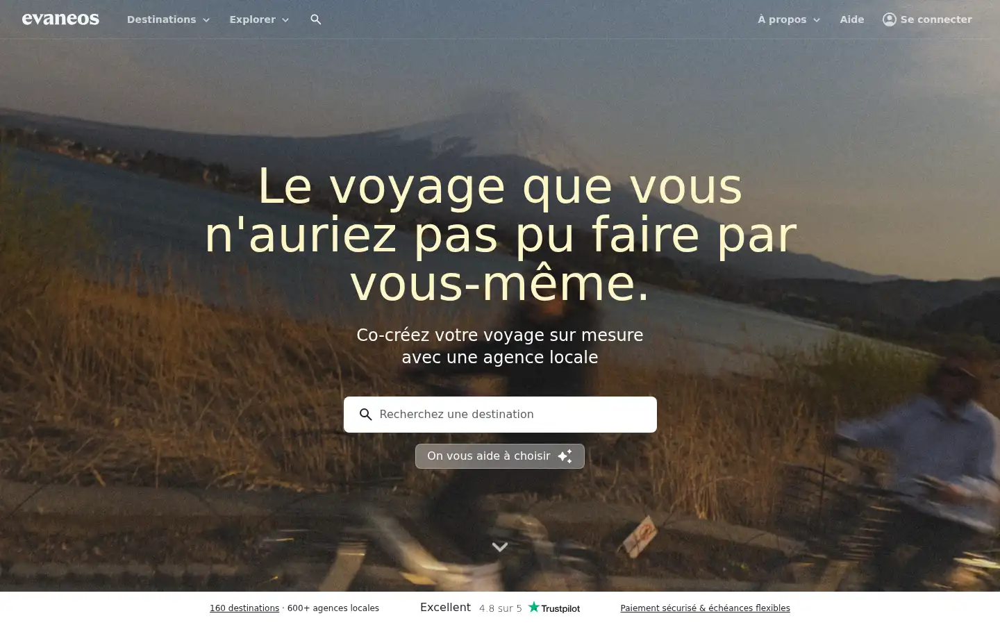 Screenshot of evaneos.fr