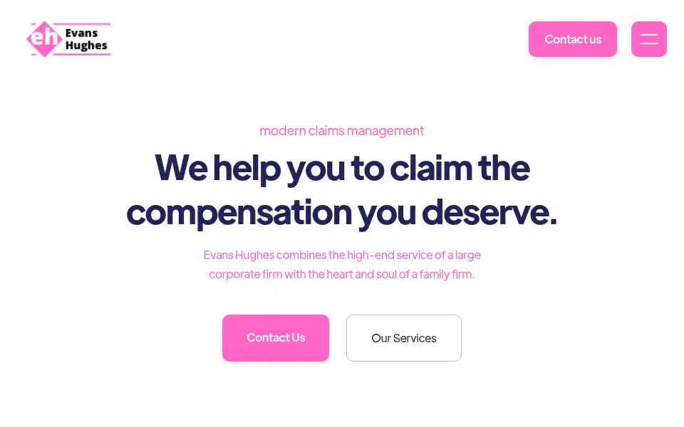 Screenshot of evanshughes.co.uk