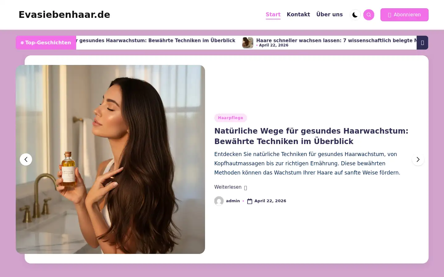 Screenshot of evasiebenhaar.de