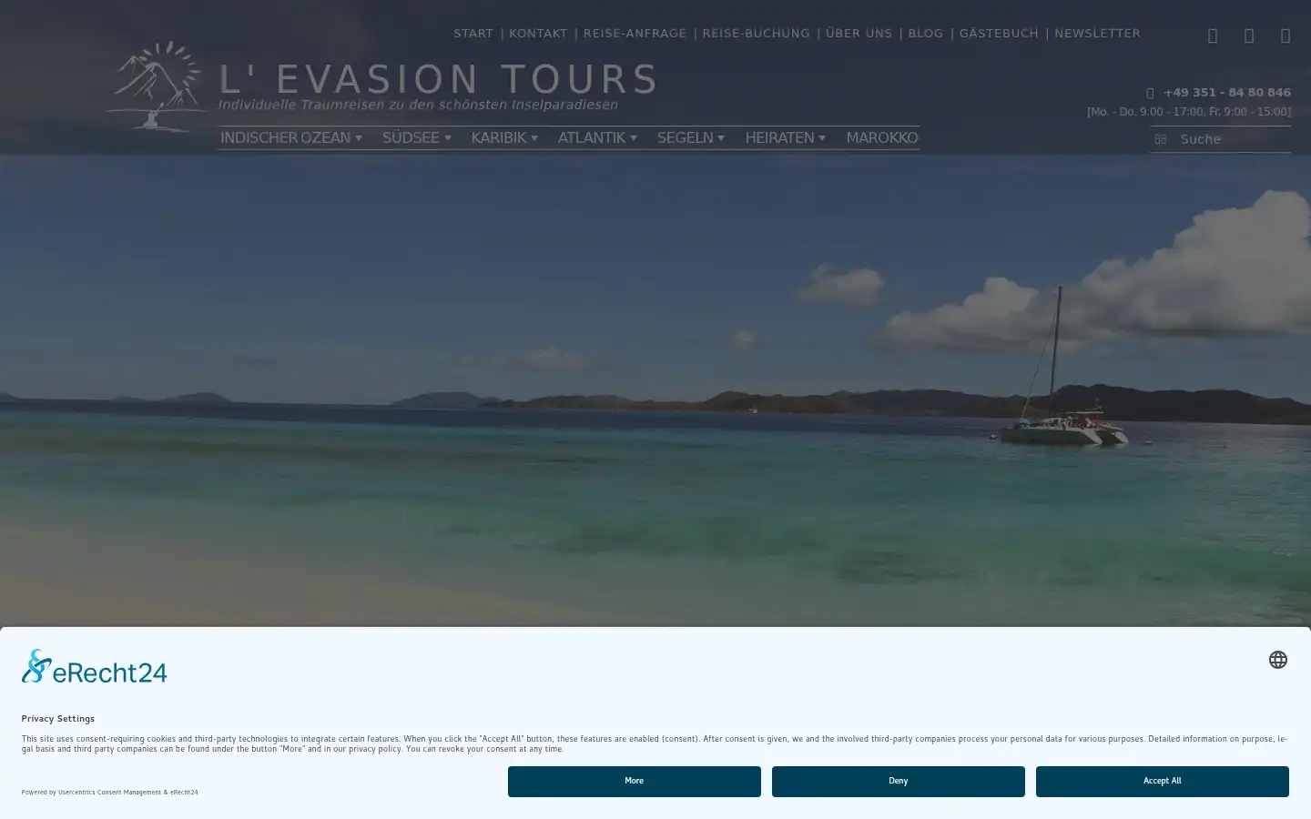 Screenshot of evasion-tours.de