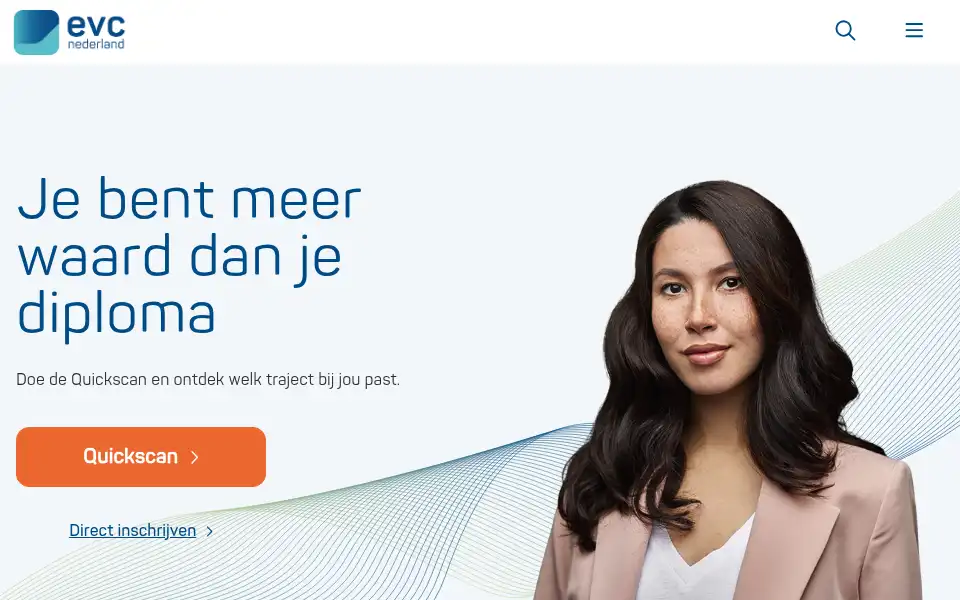 Screenshot of evc-nederland.nl
