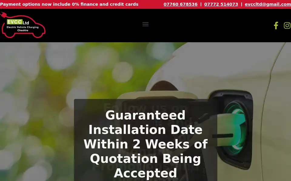 Screenshot of evccltd.co.uk
