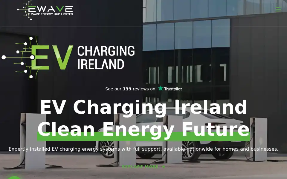 Screenshot of evchargingireland.ie