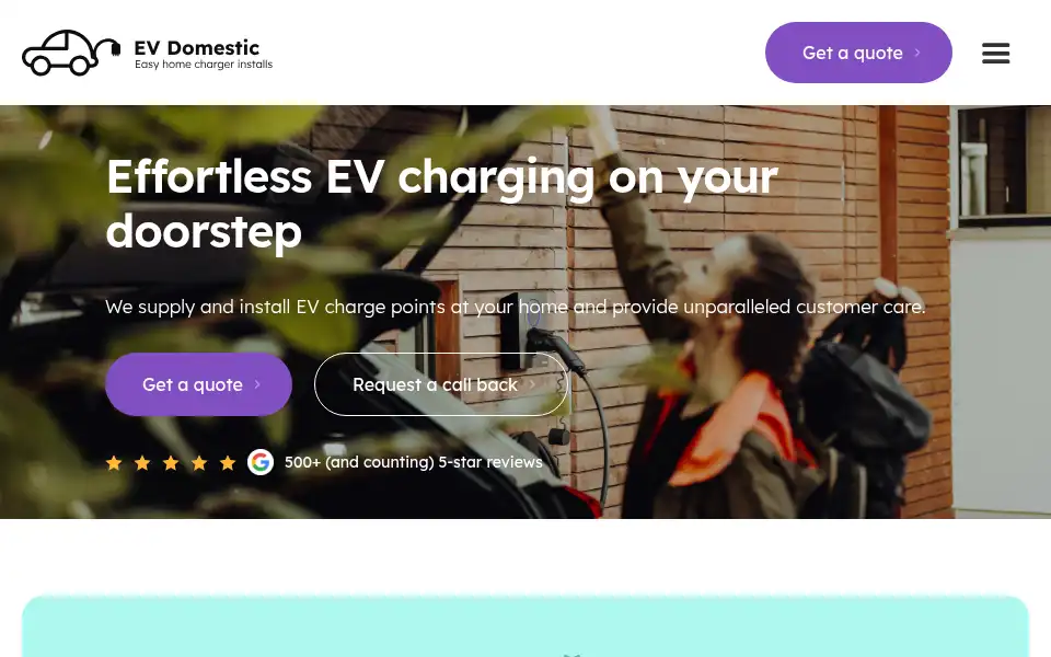 Screenshot of evdomestic.co.uk