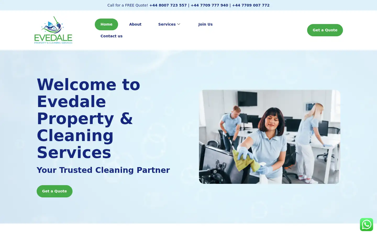 Screenshot of evedale.co.uk