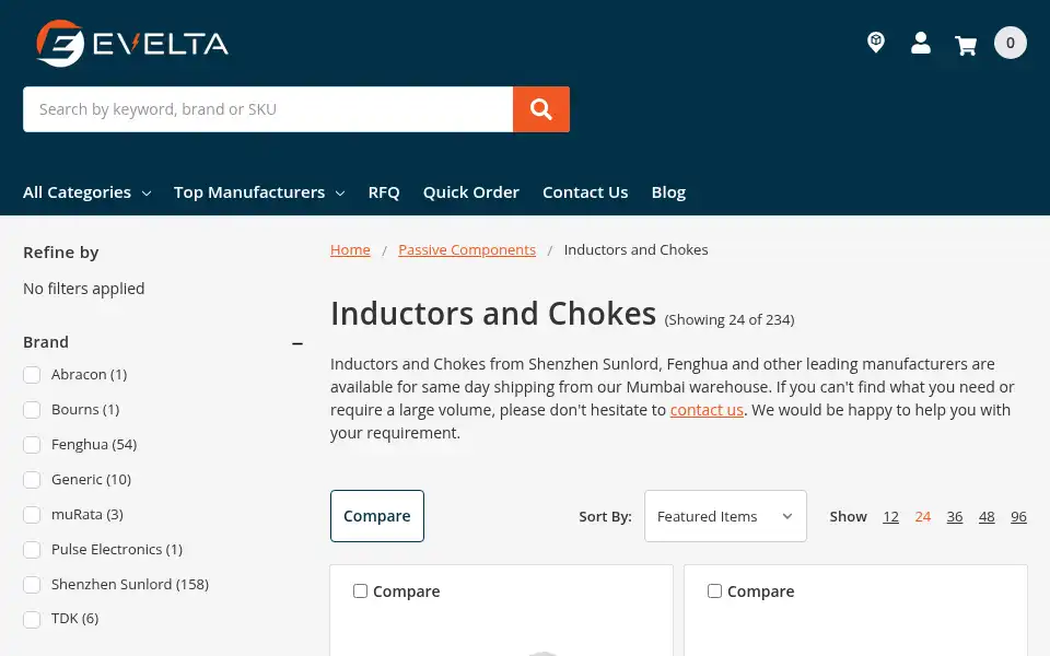 Screenshot of evelta.com