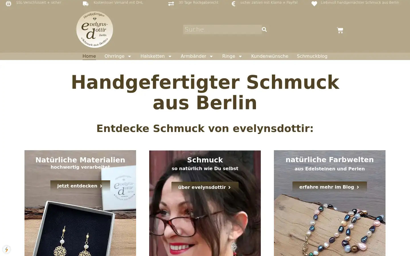 Screenshot of evelynsdottir.de
