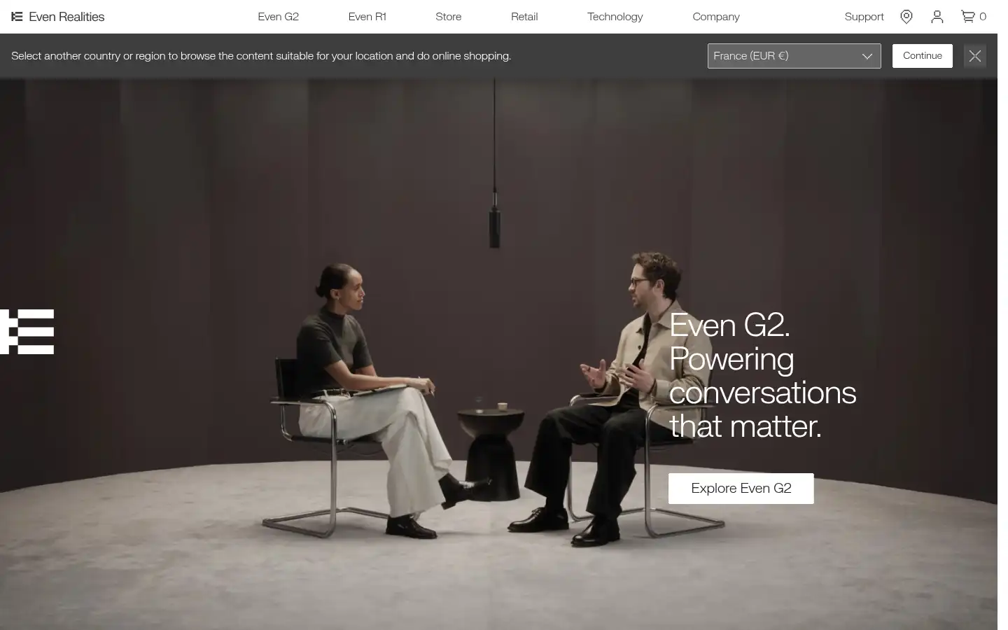 Screenshot of evenrealities.com