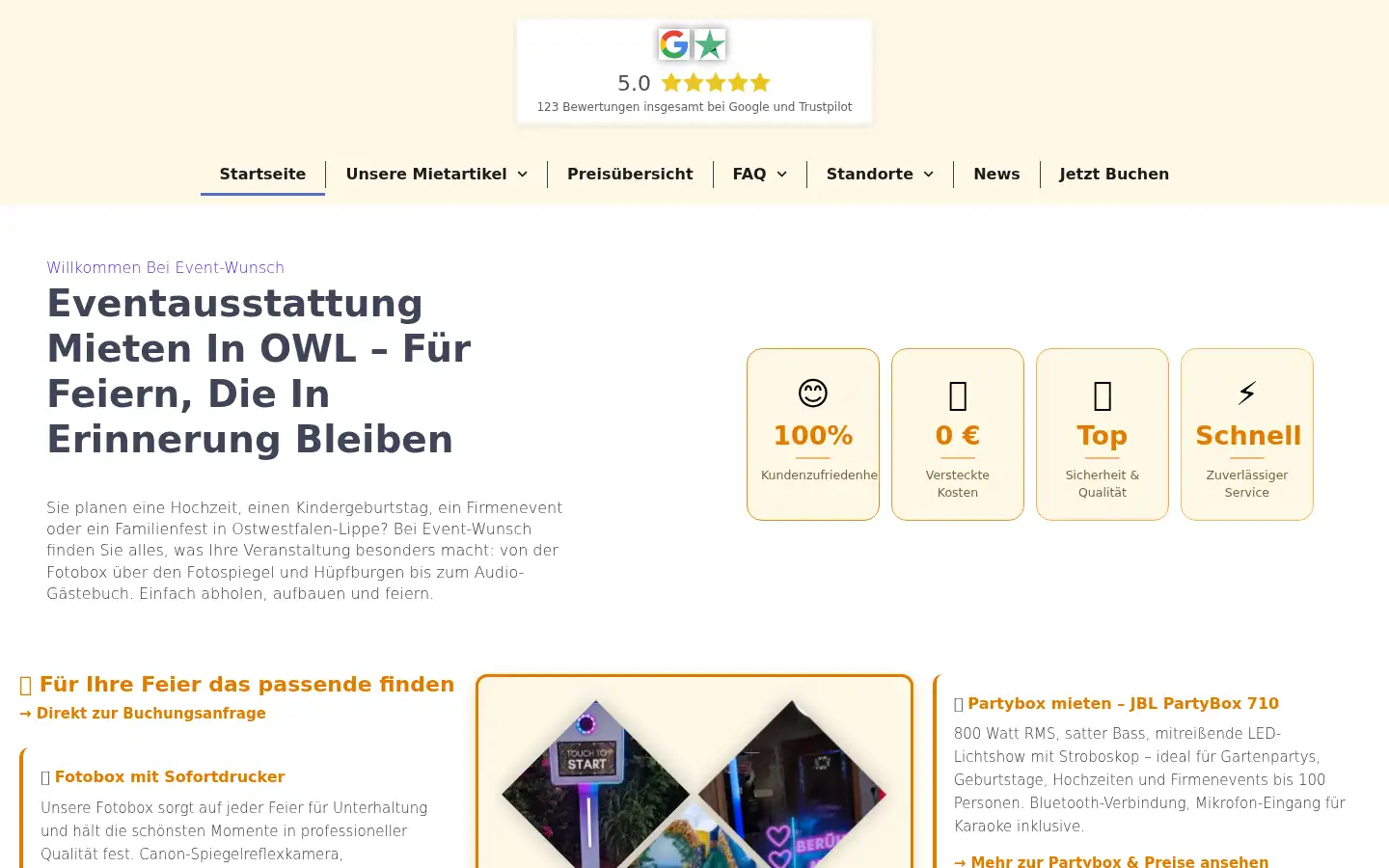 Screenshot of event-wunsch.de