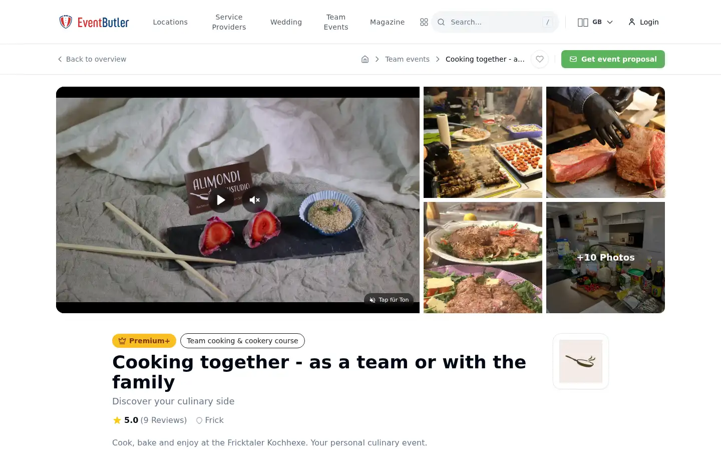 Screenshot of eventbutler.ch