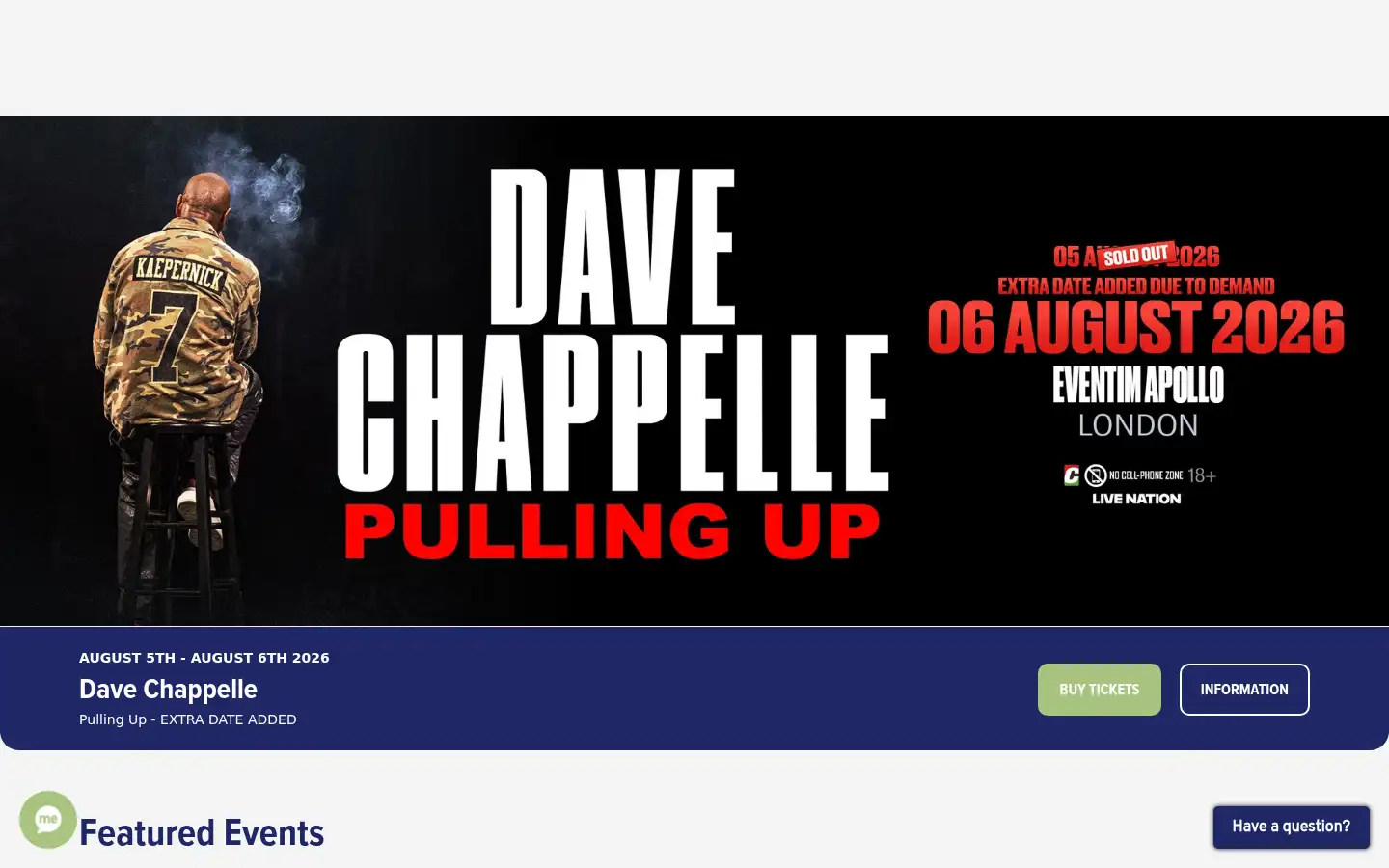 Screenshot of eventimapollo.com