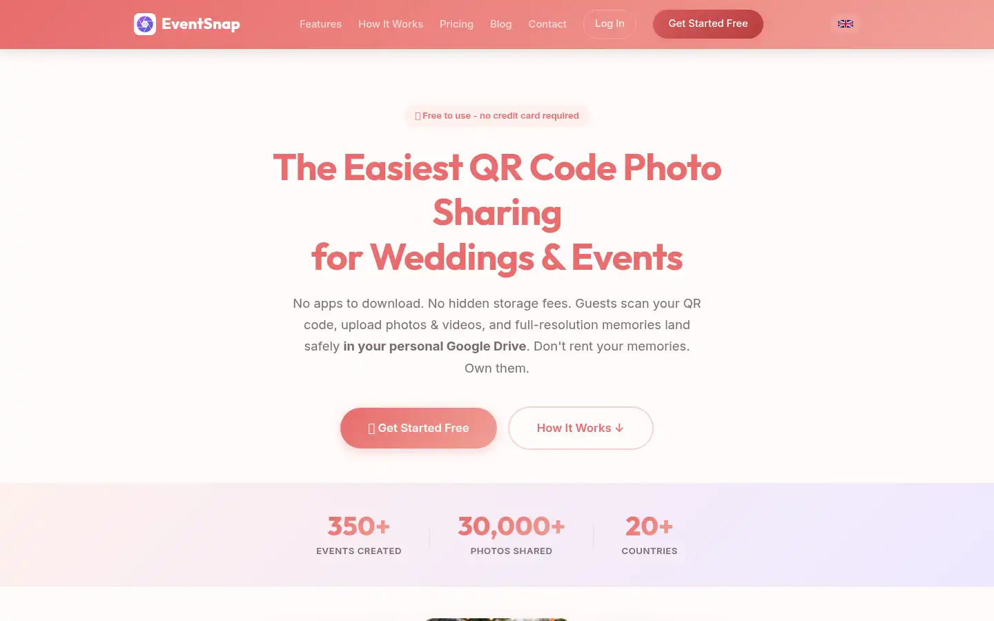 Screenshot of eventsnap.co