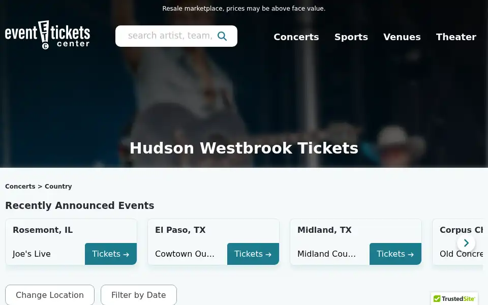 Screenshot of eventticketcenter.com