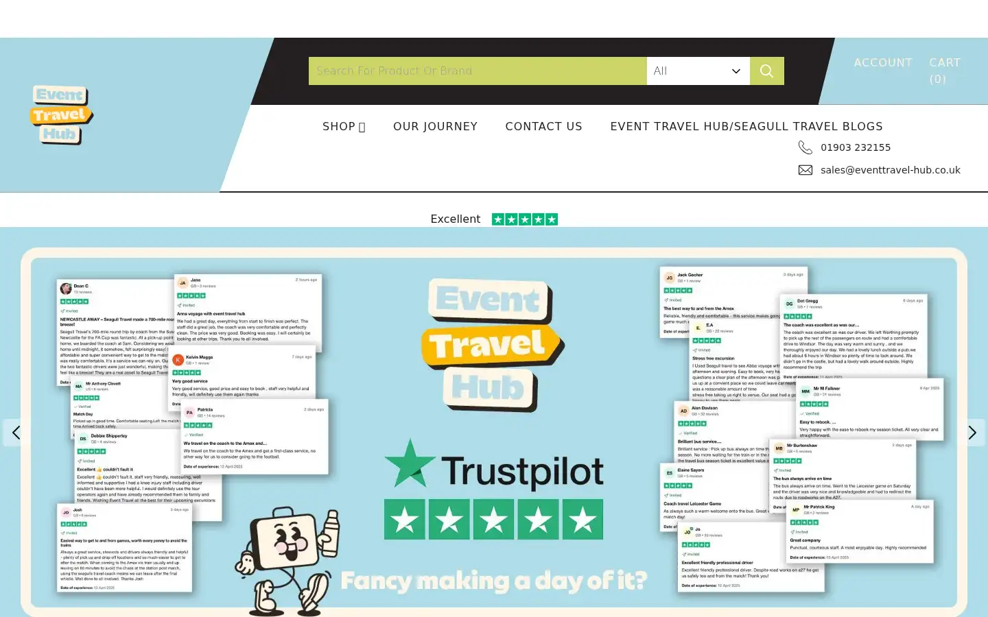 Screenshot of eventtravel-hub.co.uk