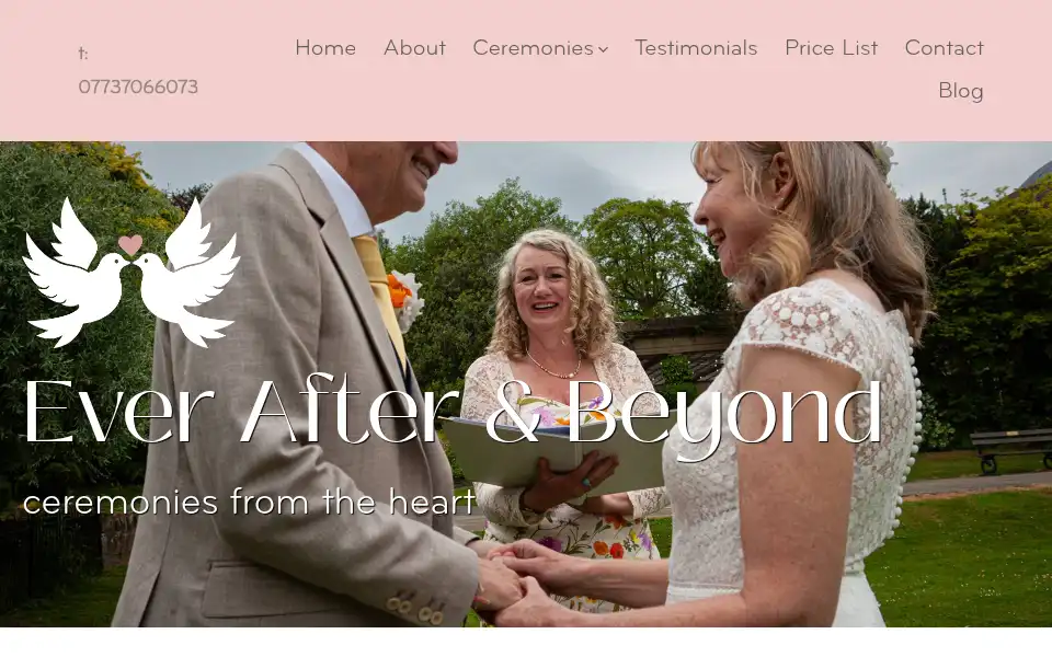 Screenshot of everafterandbeyond.co.uk