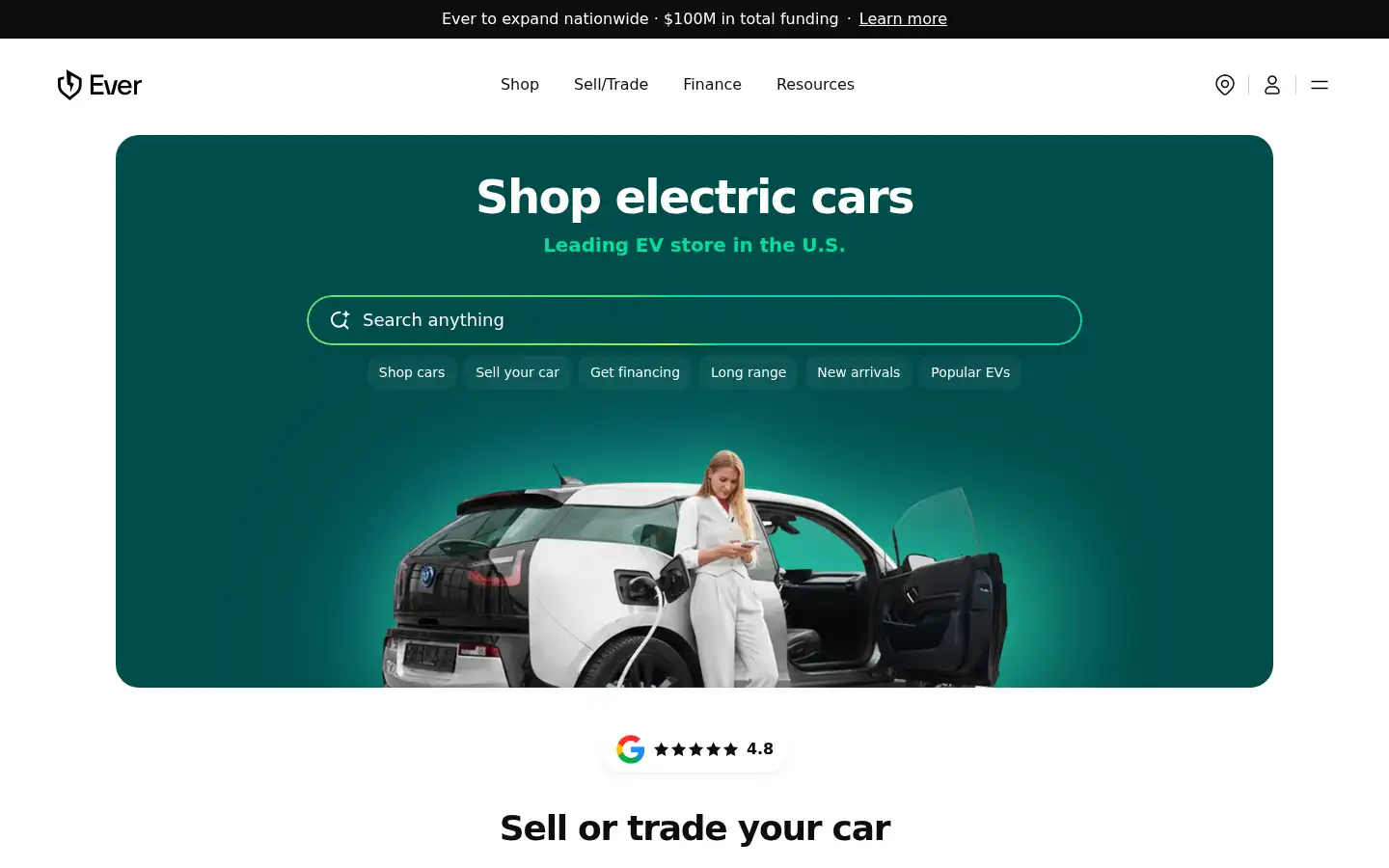 Screenshot of evercars.com