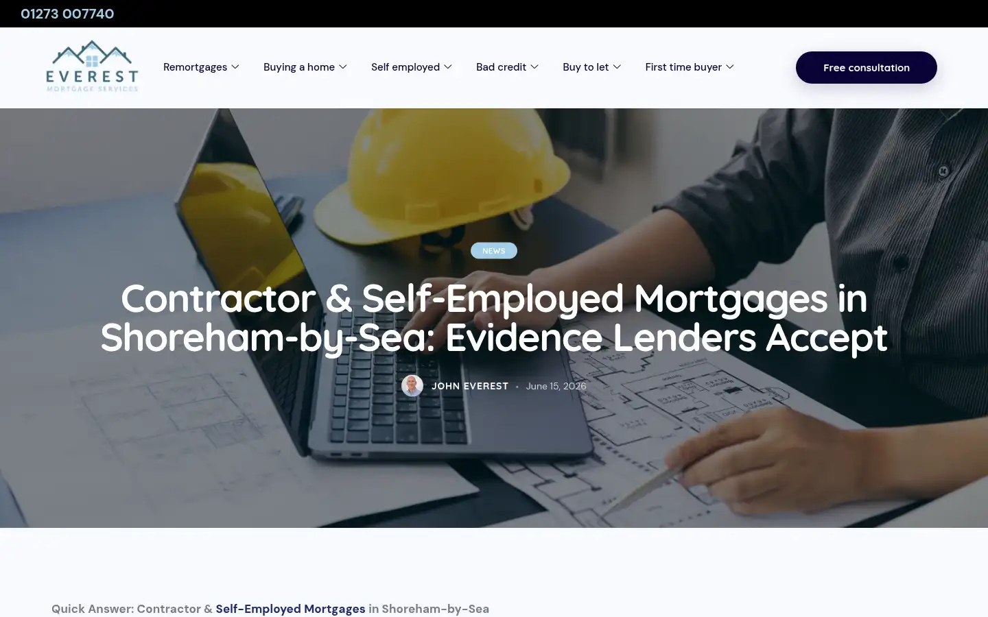 Screenshot of everest-mortgages.co.uk