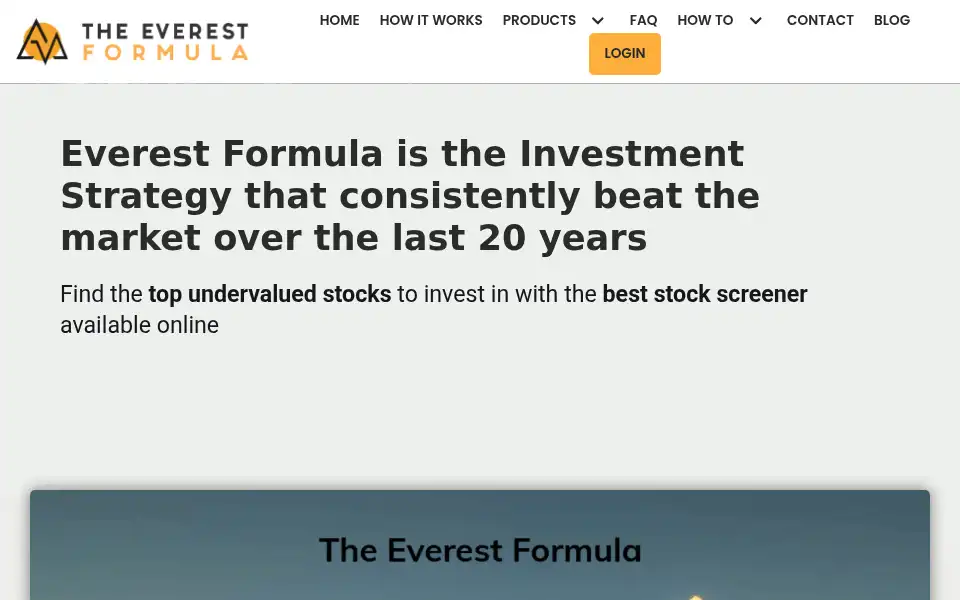 Screenshot of everestformula.com