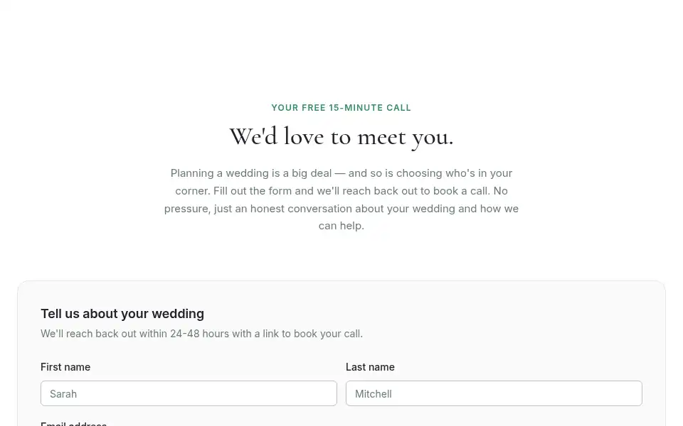 Screenshot of everfestwedding.com