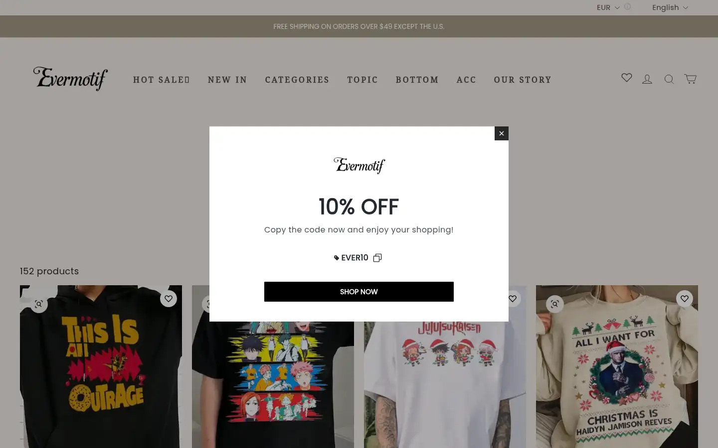 Screenshot of evermotif.com