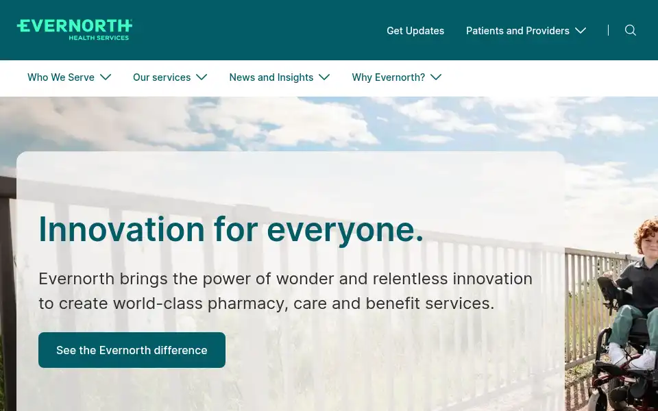 Screenshot of evernorth.com