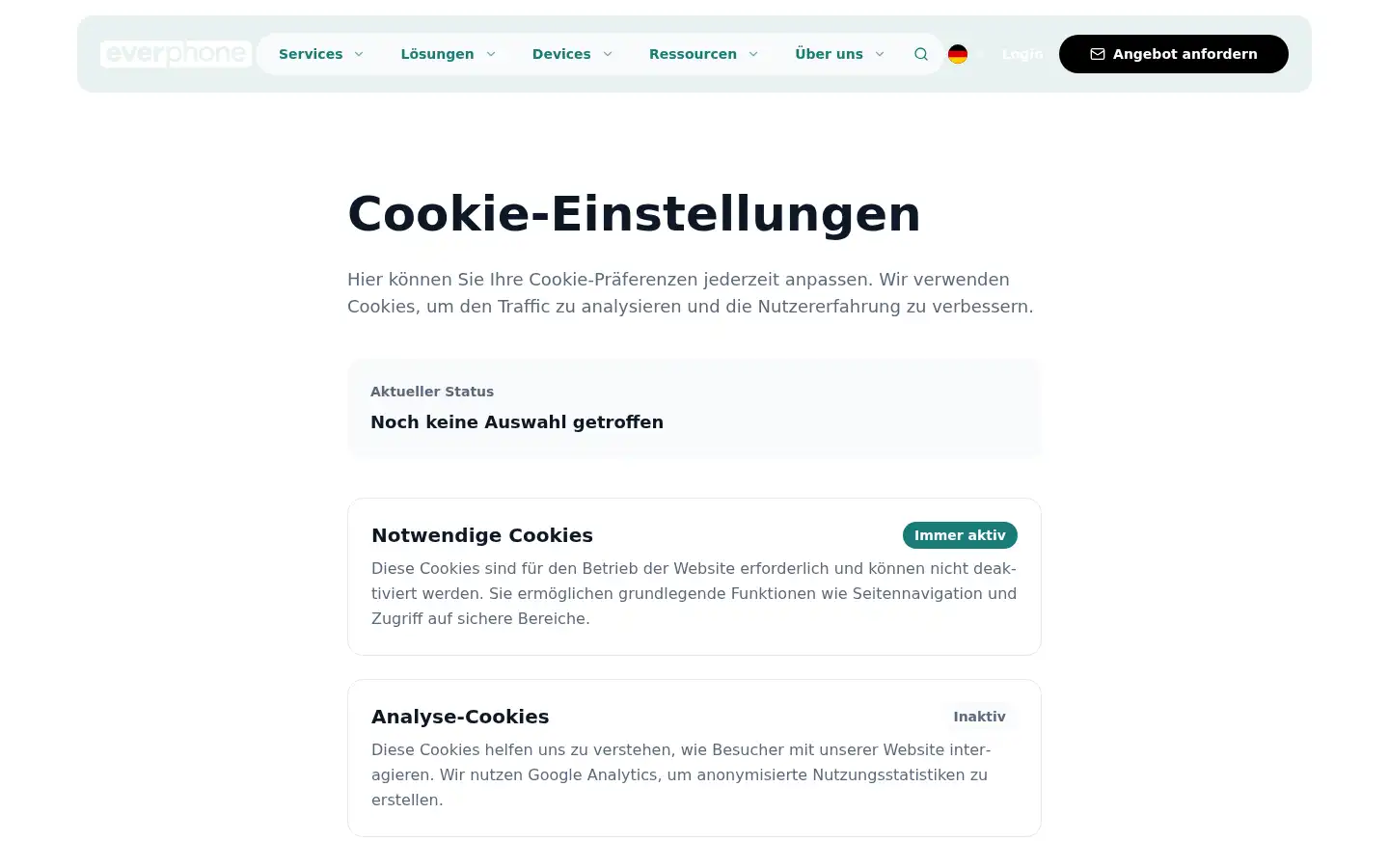Screenshot of everphone.de