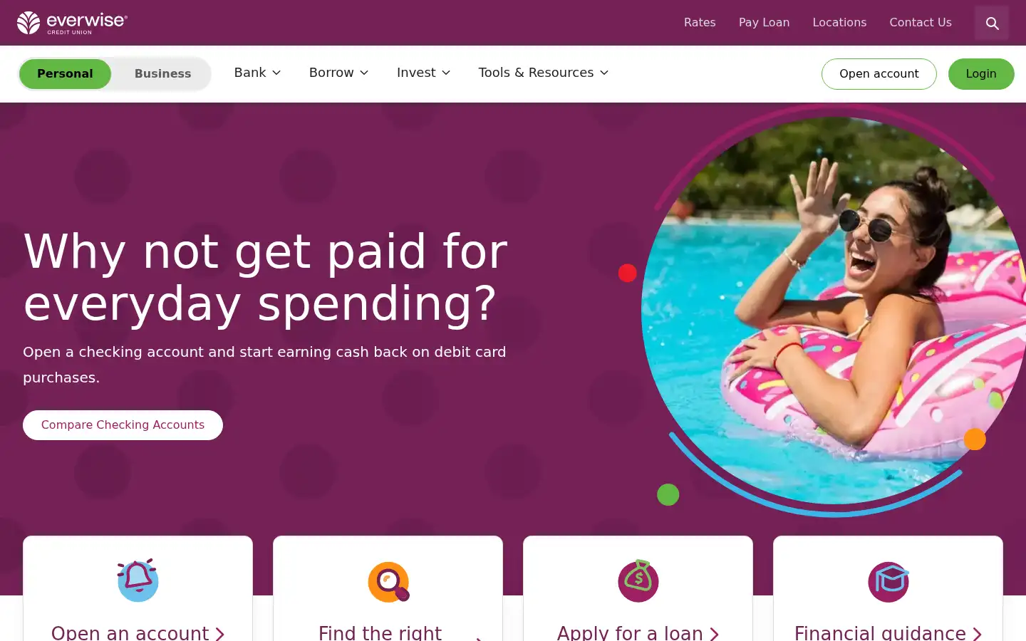 Screenshot of everwisecu.com