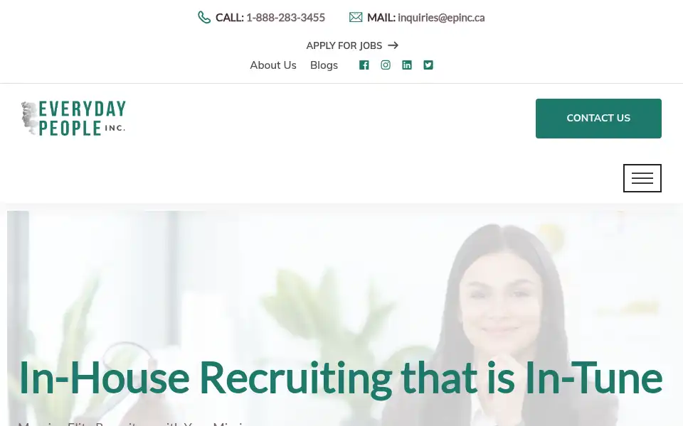 Screenshot of everydayrecruiters.com