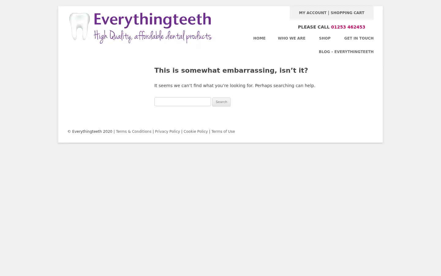 Screenshot of everythingteeth.co.uk