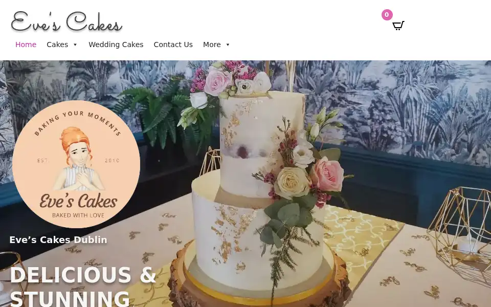 Screenshot of evescakes.ie