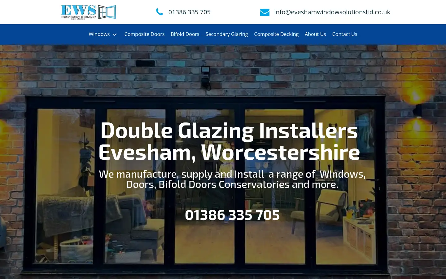 Screenshot of eveshamwindowsolutionsltd.co.uk