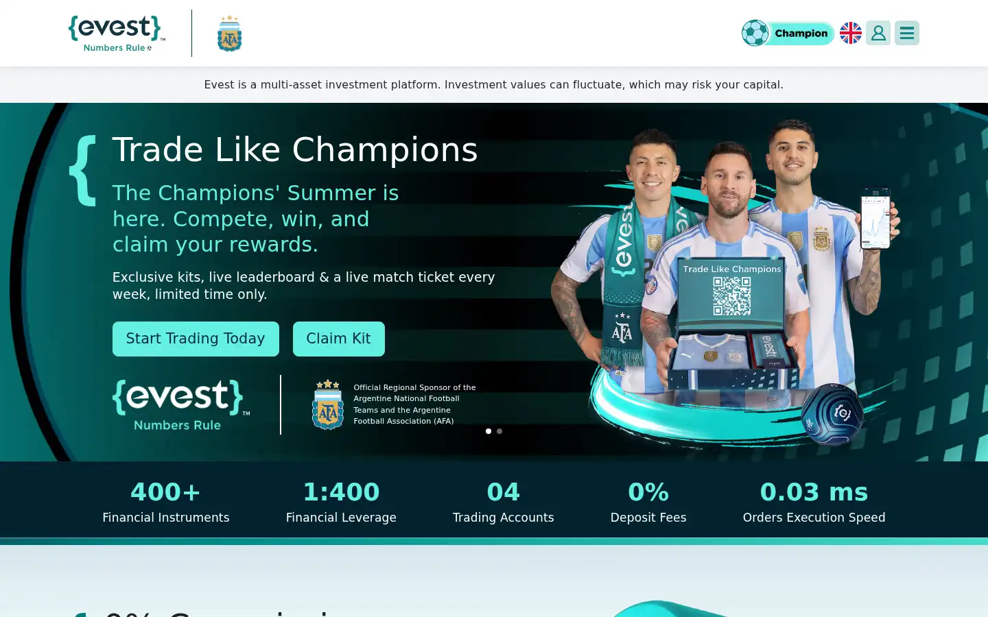 Screenshot of evest.com