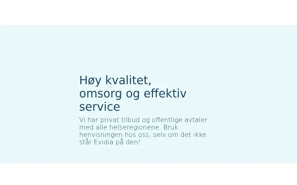 Screenshot of evidia.no
