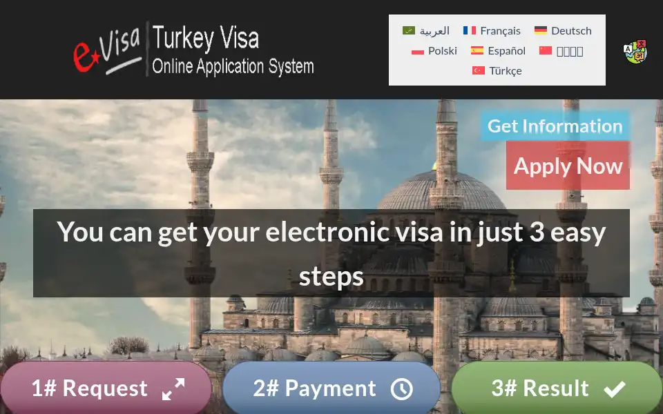 Screenshot of evisa.org.tr
