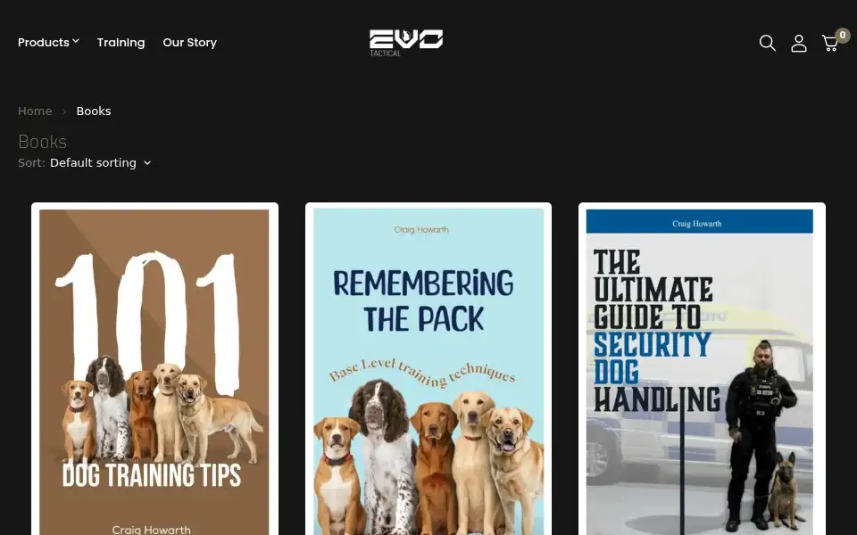 Screenshot of evo-tac.com