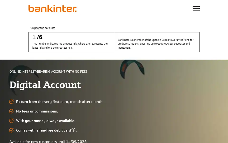 Screenshot of evobanco.com