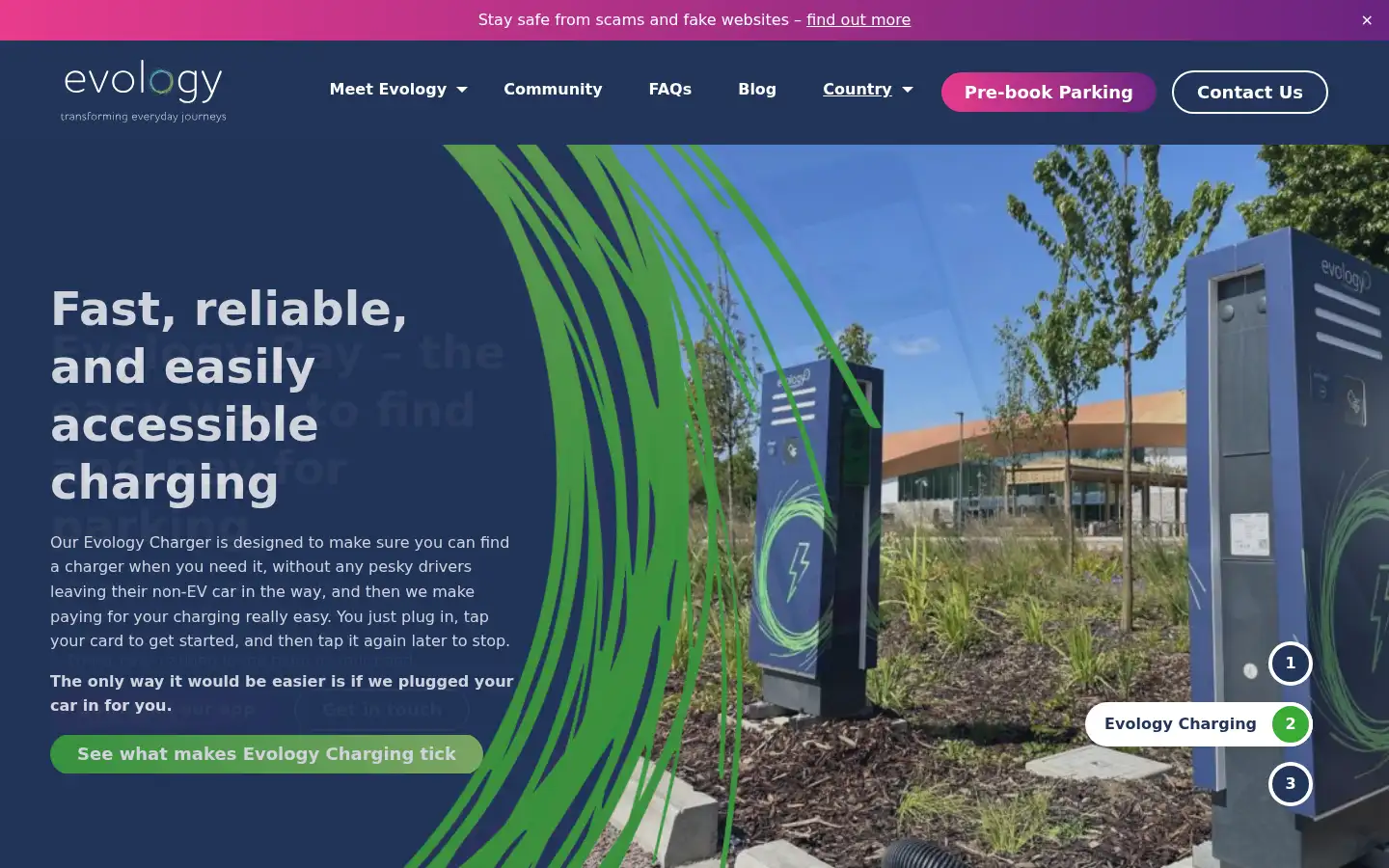 Screenshot of evologyparking.com