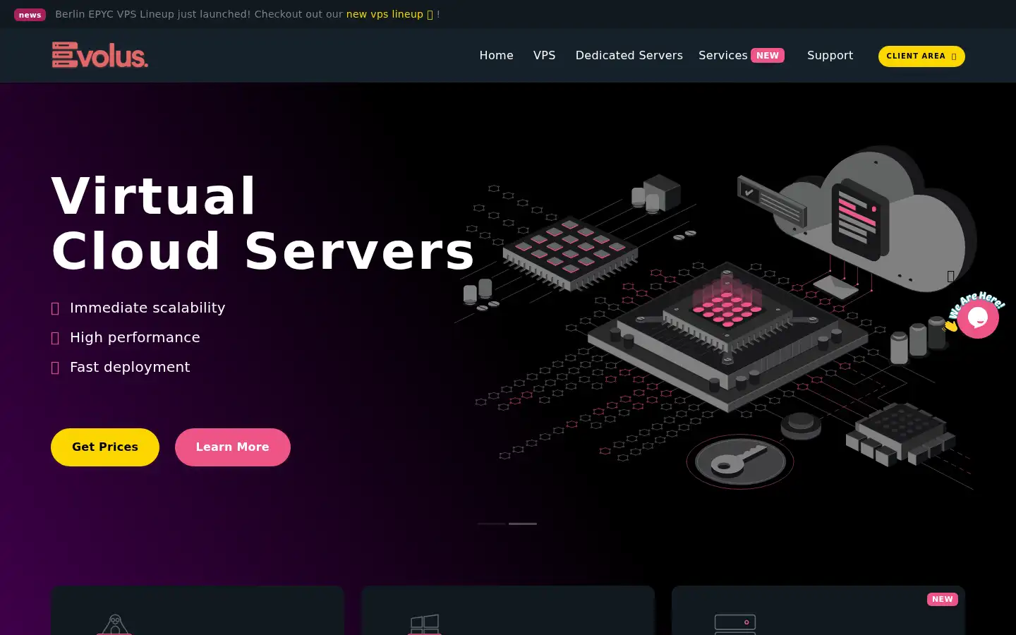 Screenshot of evolushost.com