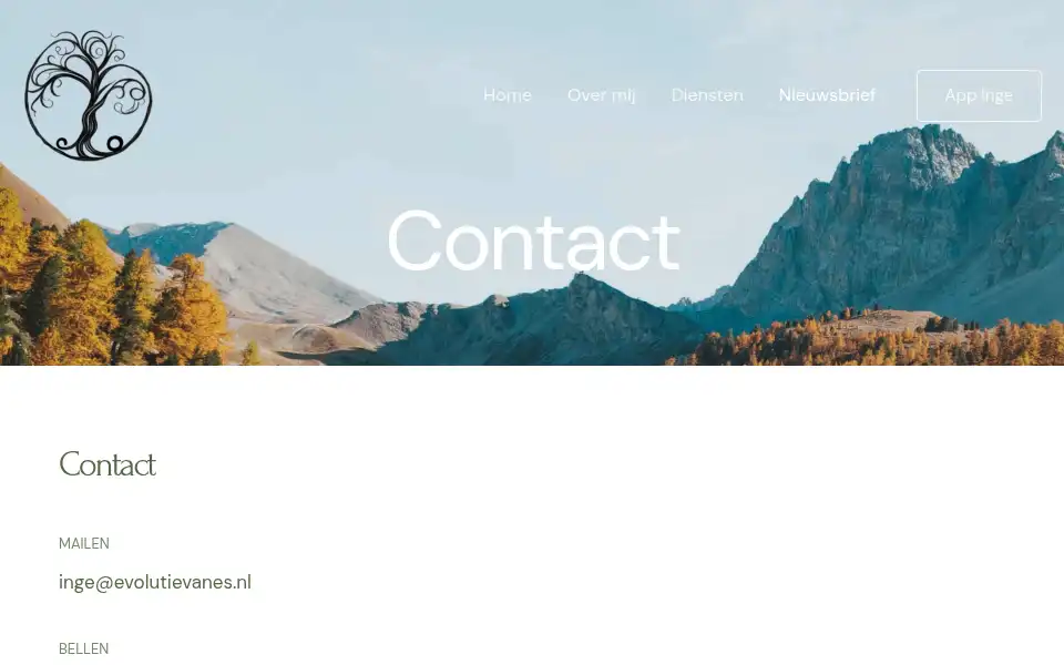 Screenshot of evolutievanes.nl
