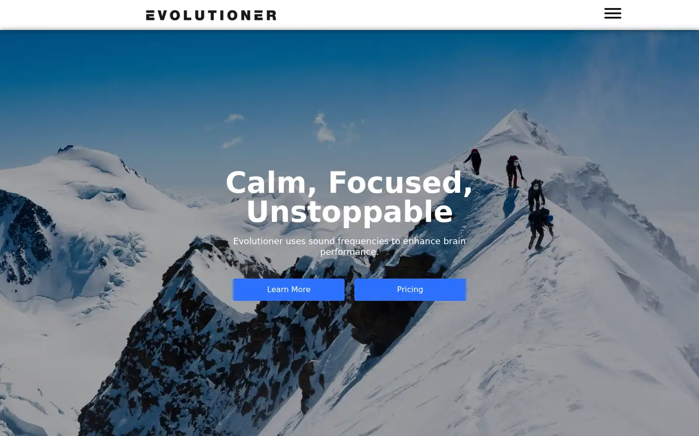 Screenshot of evolutioner.com