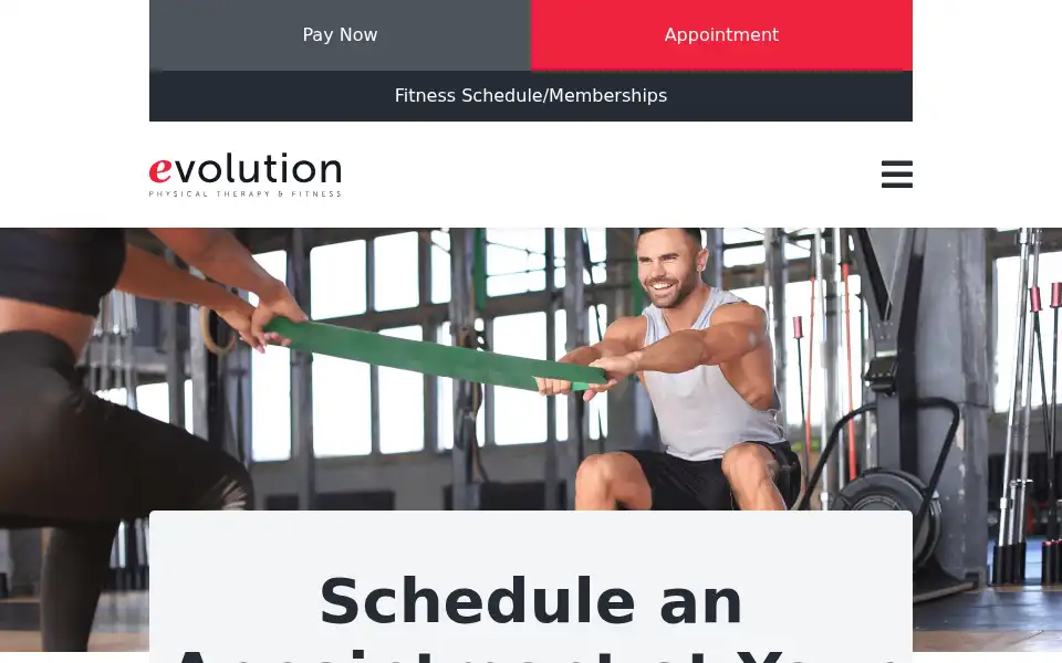 Screenshot of evolutionphysicaltherapy.com