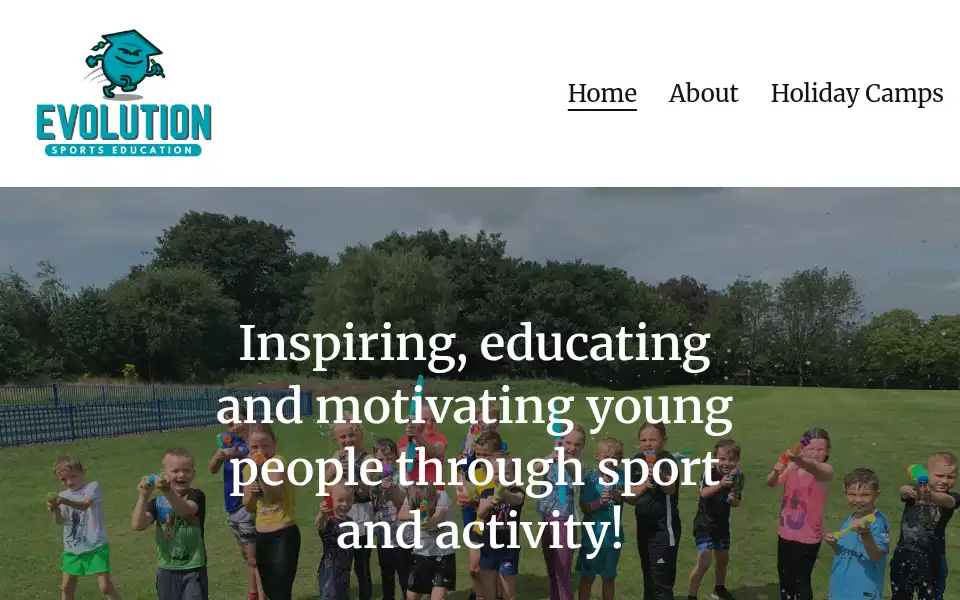 Screenshot of evolutionsportseducation.com