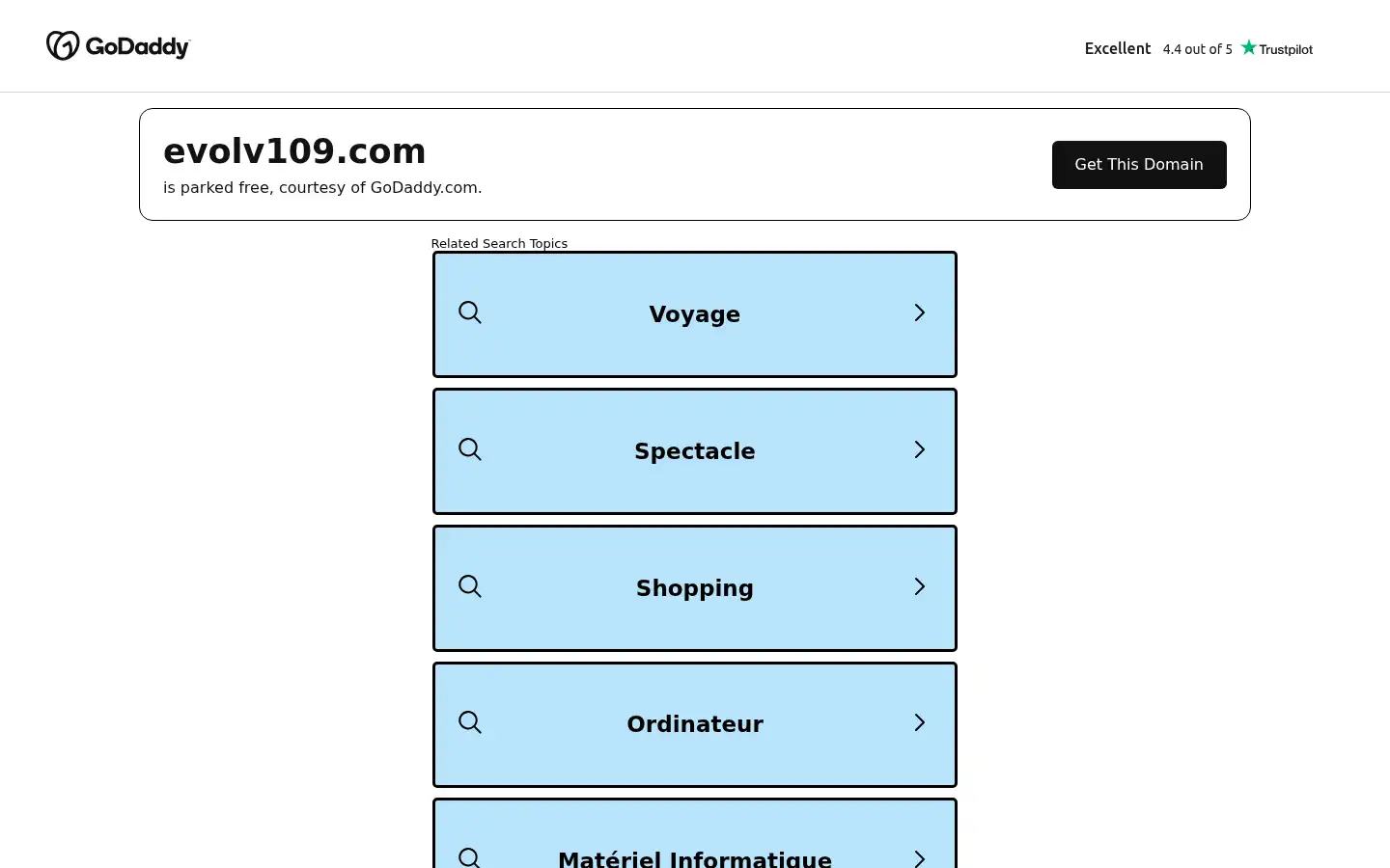 Screenshot of evolv109.com