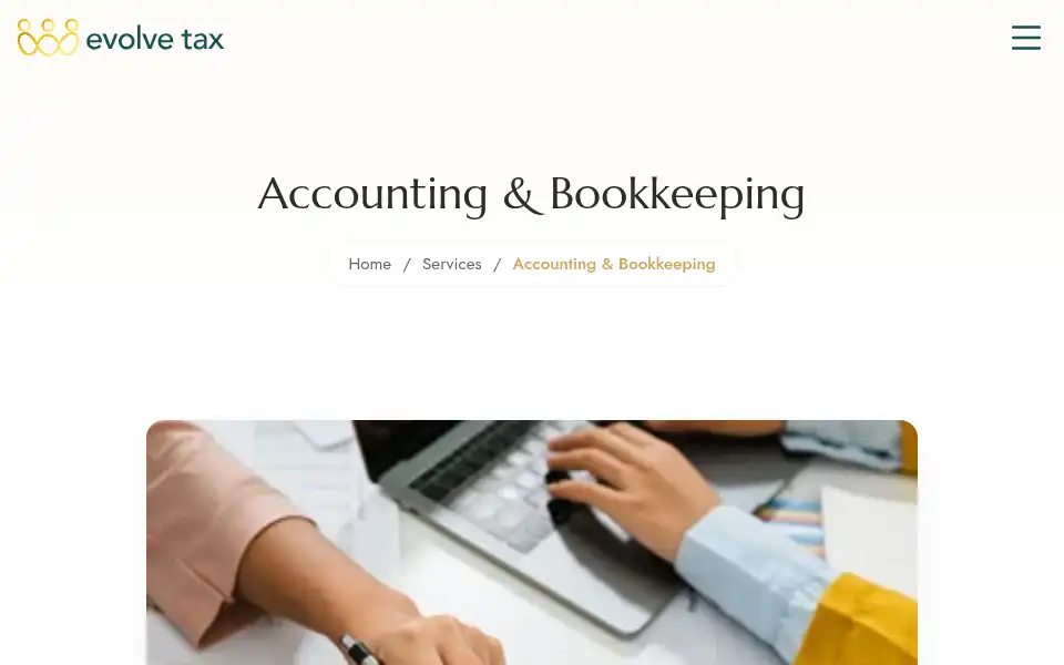 Screenshot of evolvetax.co.uk