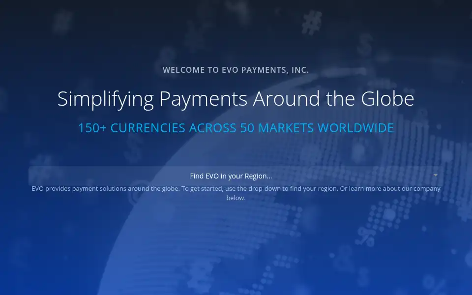 Screenshot of evopayments.com