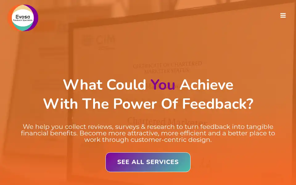 Screenshot of evosa.co.uk