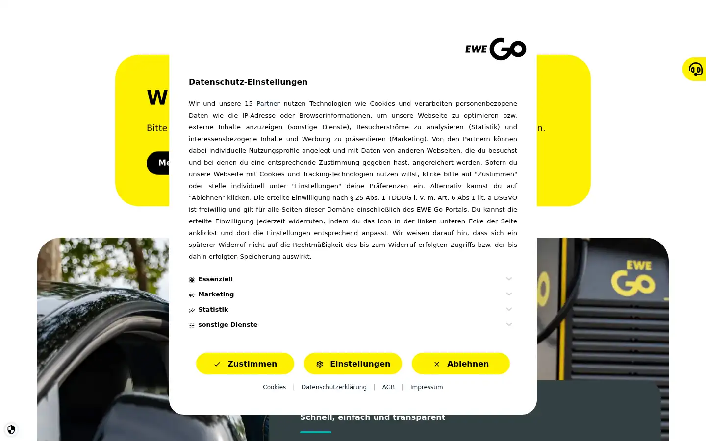 Screenshot of ewe-go.de