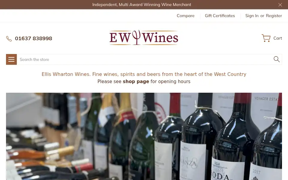 Screenshot of ewwines.co.uk