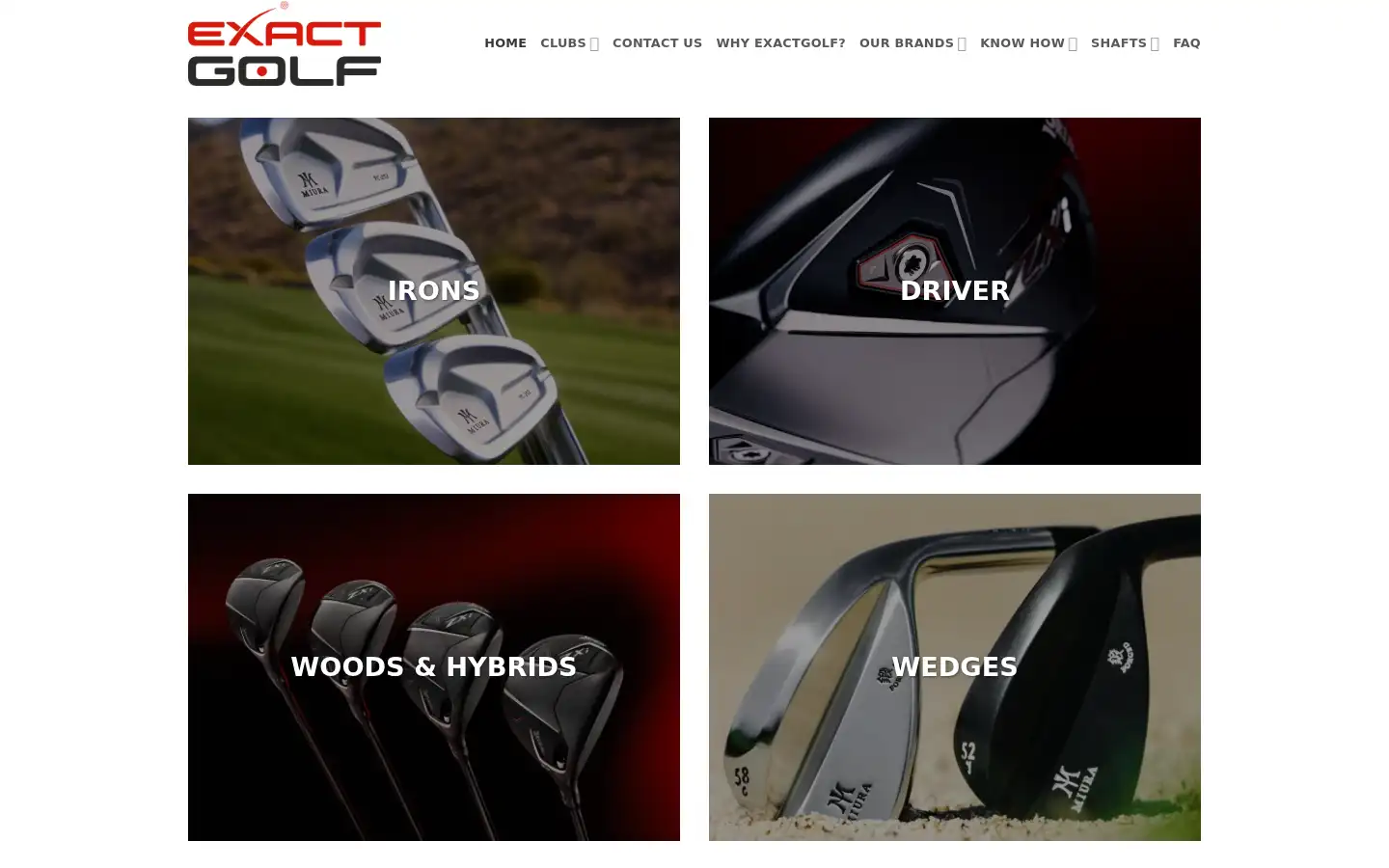 Screenshot of exactgolf.com